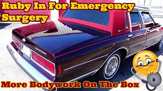 Emergency Bodywork amp Bubbling Paint Issue Repair BOX CHEVY CAPRICE BROUGHAM Vinyl Pinstripe Install [upl. by Renferd]