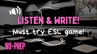 Listen amp Write beginners Try this ESL activity with your students NOPREP [upl. by Fifine]