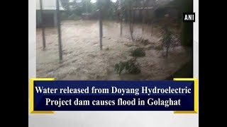 Water released from Doyang Hydroelectric Project dam causes flood in Golaghat  ANI News [upl. by Oilut]