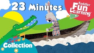 Row Row Row Your Boat amp More Songs for Toddlers  Toddler Fun Learning [upl. by Fedirko464]