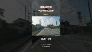 秩父路紅葉ドライブ②秩父市荒川上田野 国道140号 shorts [upl. by Roe270]