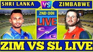 LiveSri Lanka vs Zimbabwe 2 nd odi match live commentary amp score cardSri Lanka vs Zimbabweslvszm [upl. by Lodge]