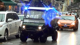 Orleans Levee District Police UTV driving w blue lights 2 clips LA  6202017 [upl. by Oap]