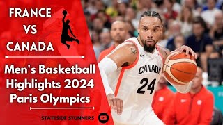 Canada Vs France Mens Basketball Highlights 2024 Paris Olympics mensbasketball paris2024olympics [upl. by Farly]