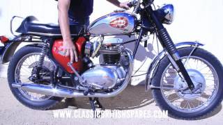 Starting A Restored 1969 BSA A65 Lightning 650 [upl. by Lletnahs]