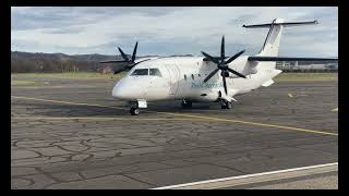 Landing ELG1924 RheinNeckar Air  D328 DCMHB NCEEBU airplane dornier nice airplane [upl. by Aissatsana]