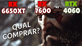 As boas e quotbaratasquot RX 7600 vs RTX 4060 vs RX 6650 XT [upl. by Eecyal]