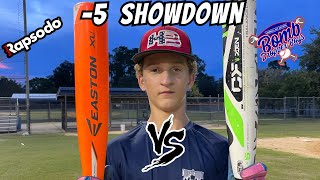 5 GOAT Showdown  2017 Demarini CF Zen vs 2015 Easton XL1 USSSA Bat review [upl. by Sikras]