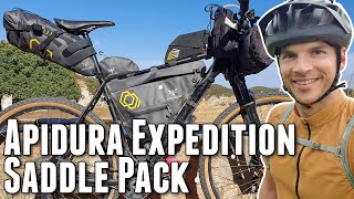 Apidura Expedition Saddle Pack Test  Praxiserfahrungen mit der Apidura Satteltasche [upl. by Sinne]