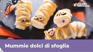 MUMMIE DI HALLOWEEN dolci facili e veloci con pasta sfoglia [upl. by Medovich]