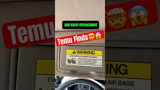 Sun Visor Replacement😱 shorts asmr new satisfying temu temufinds [upl. by Yrakaz]