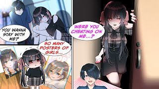 Manga Dub I helped a popular model and she saw the posters in my room and became a YANDERE [upl. by Lyris]