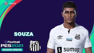 SOUZA PES 2021 SANTOS FC EFOOTBALL COMO FAZER [upl. by Sher]