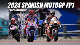 FP1 MotoGP Spanish 2024  Pedrosa Tests New KTM Concept  FP1 FP2 MotoGP [upl. by Tymon]