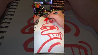 GRAFFITI CHARACTER TAG DRAWING WITH POSCA MARKERS shorts art [upl. by Catarina788]