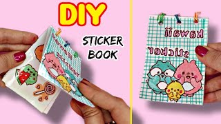 Diy very easy Stickers Book  How to make kawaii sticker  School Craft  tutorial [upl. by Taft161]