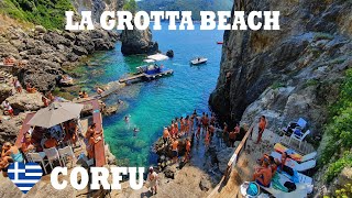 Corfu Island  La Grotta Beach [upl. by Nwahsem]