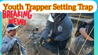 How To Make Dirt Hole Set By Youth Trapper Jaydantrapping wisconsin [upl. by Bajaj]