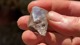 Herkimer Diamond Quartz Treasure from the pocket [upl. by Lunna844]