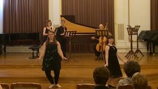 Destouches  Menuet from opera Omphale baroque dance [upl. by Hoffarth]