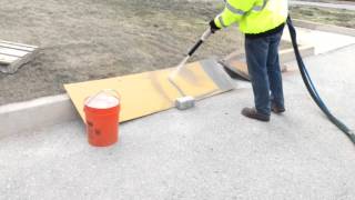 CLEARBLAST Wet Abrasive Blaster Removing Epoxy Coating from Steel Plate [upl. by Ez713]