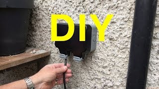 How to fit a Weatherproof Double Outside Socket Yourself [upl. by Matthieu]