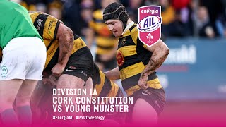 EnergiaAIL Division 1A  Cork Constitution v Young Munster [upl. by Nosduh]