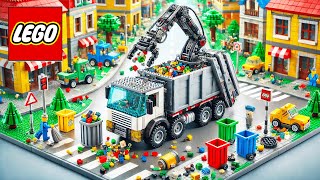 LEGO Garbage Truck with Working Lift Arm 🗑️ Lego Auto Tech [upl. by Hakceber]