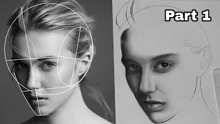 Drawing Practice  Portrait Drawing With LOOMIS METHOD  Part 1 [upl. by Narba718]