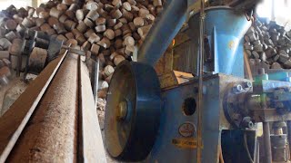 Briquette making Making Machine Automatic wood Briquetting Work Plant  small scale Industry Ideas [upl. by Carlin]