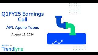 APL Apollo Tubes Earnings Call for Q1FY25 [upl. by Etteve]