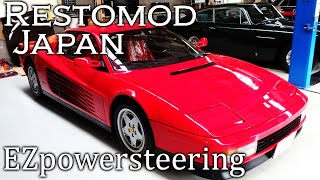 Restomod JAPAN Young timer classic Ferrari Testarossa 車速感応式のクラシックカー用フェラーリ用電動パワーステアリング。かっこいい車 [upl. by Nezah240]