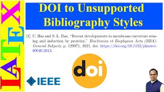 Adding DOI to Unsupported Bibliography Styles in Latex LaTeX TipsSolution57 [upl. by Eenwat512]