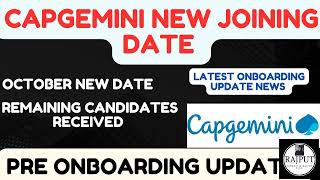 Capgemini onboarding update Capgemini October joining news [upl. by Adrienne]