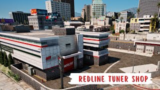 Redline tuner shop mlo fivem  Interior amp map for Roleplay  FiveM mlo shop [upl. by Anelem]