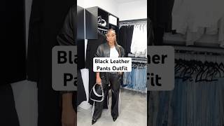 Black Faux Leather Pants Outfit  ootd fashionstyle grwm outfitideas grwmoutfit fashion [upl. by Rycca]