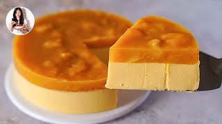 Cheesecake de Mango Sin Azúcar con 3 Ingredientes  Fácil y sin Horno Auxy [upl. by Silden]