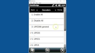 DataWedge Settings  Decoders [upl. by Polly]