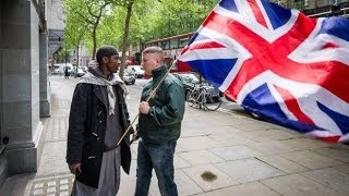 Britain First fascists invading Bradford mosques  George Galloway  BBC Radio Leeds  13th May 2014 [upl. by Nnaeirual]