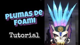 Tutorial de como hacer plumas de foami o goma eva  Quill foam [upl. by Ynoffit297]