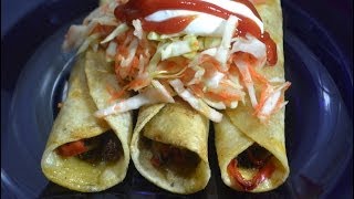 Receta de tacos con carne  Receta Nicaraguense [upl. by Ymor]