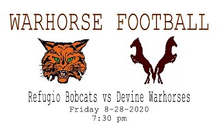 Devine Warhorse Football vs Refugio [upl. by Ocnarfnaig]