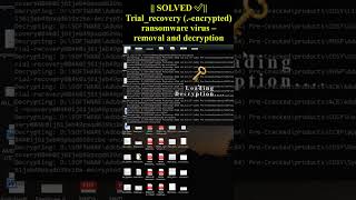 Trialrecovery encrypted ransomware virus shorts trending ransomware [upl. by Enowtna]