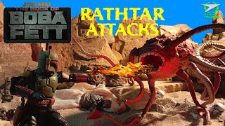 THE BOOK OF BOBA FETT RATHTAR ATTACK Star Wars Stop Motion [upl. by Immat215]