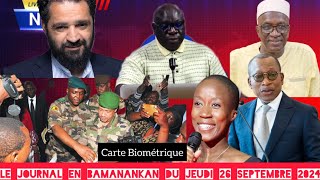 Le journal en bamanankan du jeudi 26 septembre 2024 avec Kassim Traoré [upl. by Ettedanreb265]