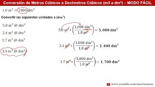 Metros Cúbicos a Decímetros Cúbicos m3 a dm3 [upl. by Summons]