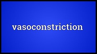 Vasoconstriction Meaning [upl. by Etnecniv]