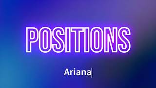 Ariana Grande  positions Lyrics [upl. by Assele366]