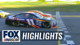 Denny Hamlin Wins Daytona 500  2016 NASCAR Sprint Cup [upl. by Yduj]