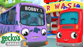 Who is in the Car Wash  Geckos Garage 3D  Learning Videos for Kids 🛻🐸🛠️ [upl. by Shem]